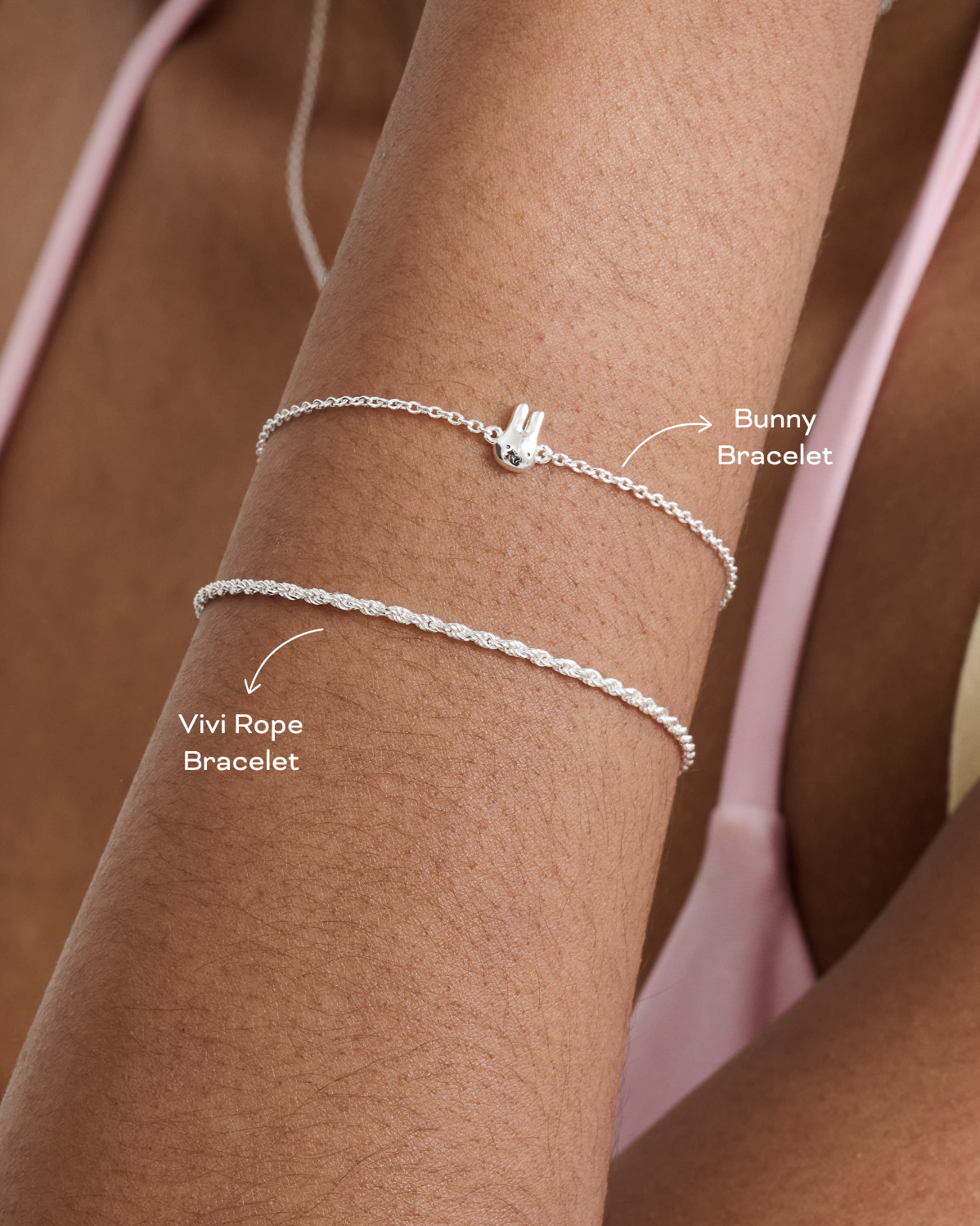 Dainty Bunny Bracelet - Sterling Silver