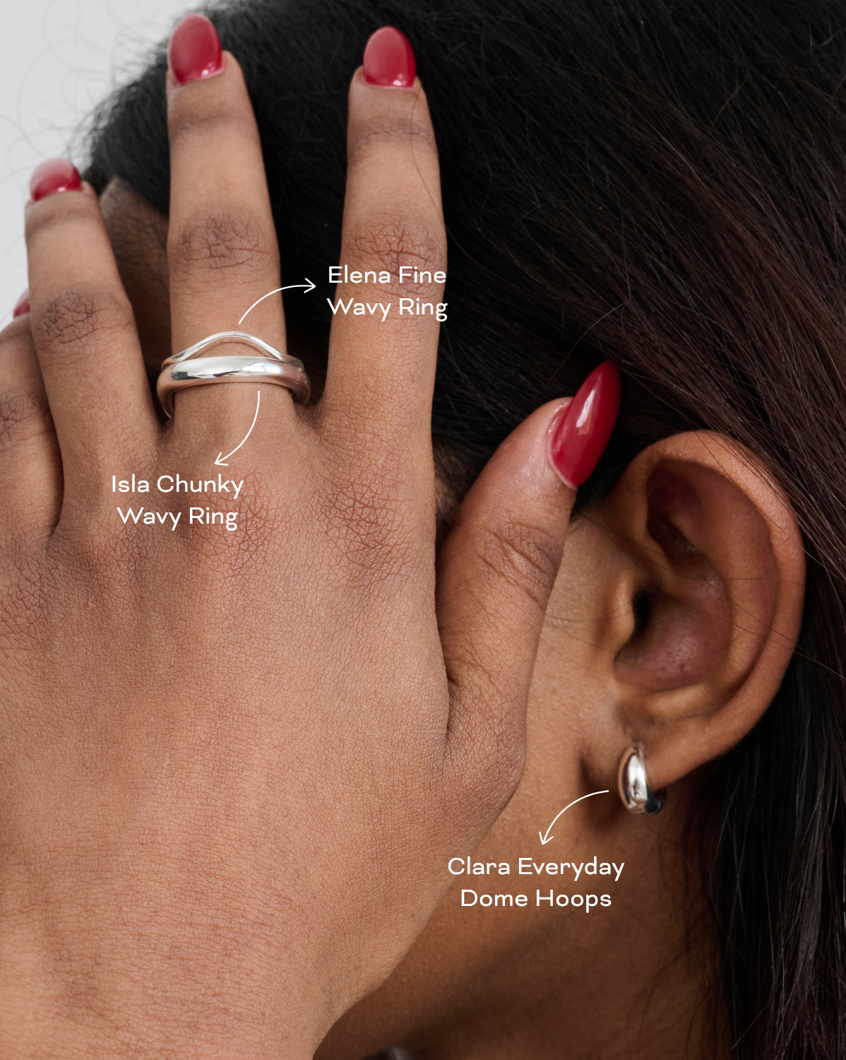 Isla Chunky Wavy Ring - Sterling Silver