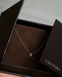 Custom Solid Gold Initial Necklace