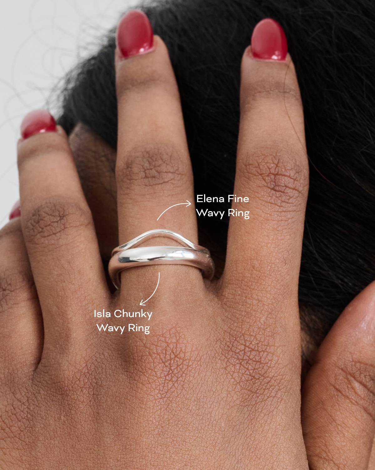 Isla Chunky Wavy Ring - Sterling Silver