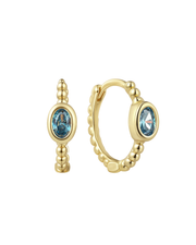 Clio Hoops - Blue Topaz CZ (December)