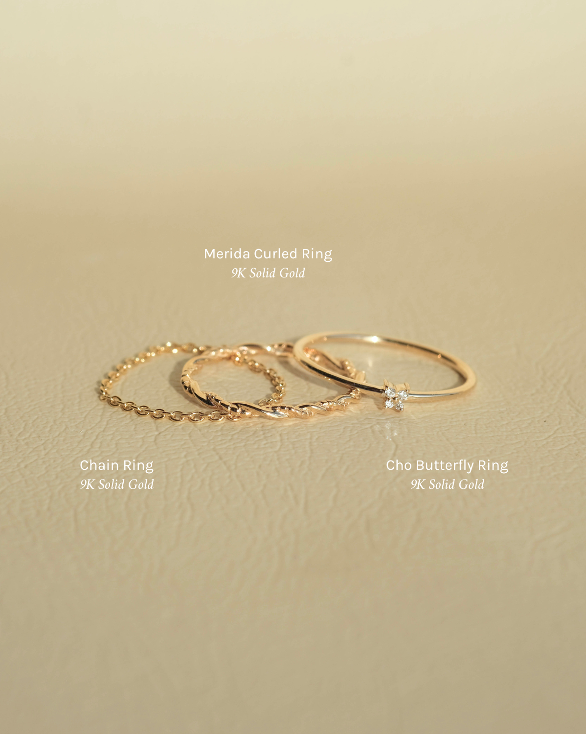 Solid Gold Minimal Chain Ring