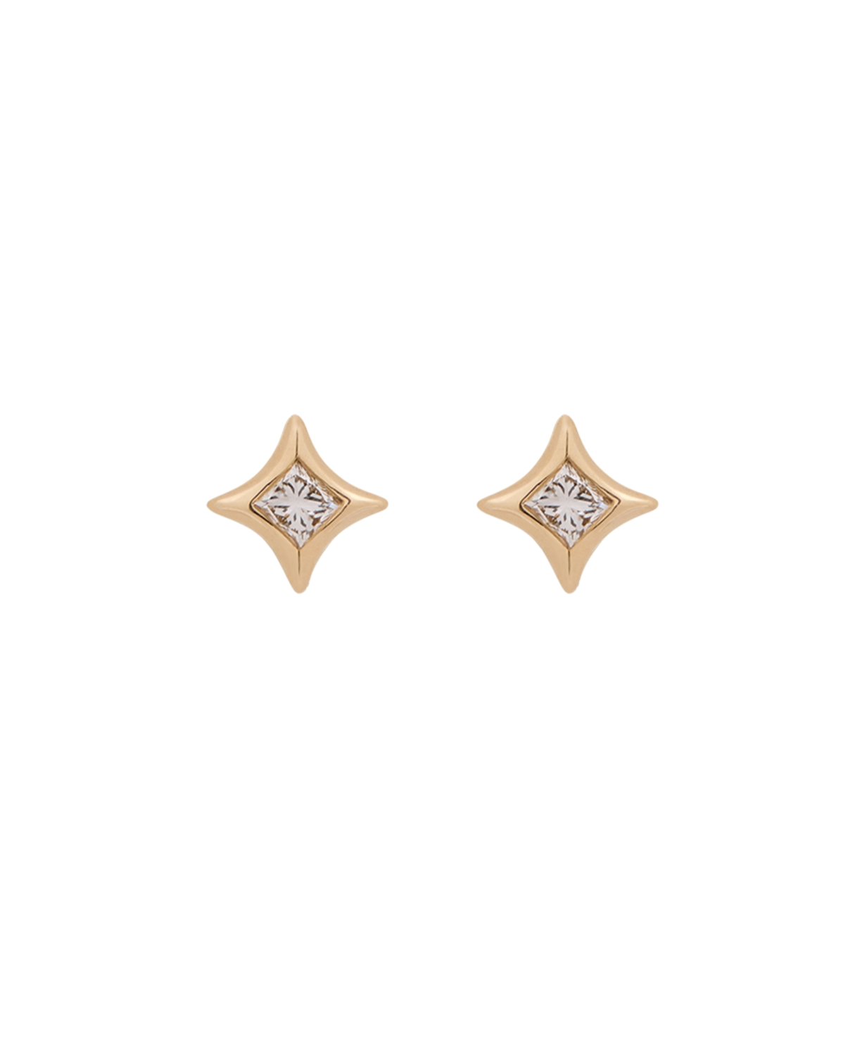 Solid Gold Diamond Sparkle Studs