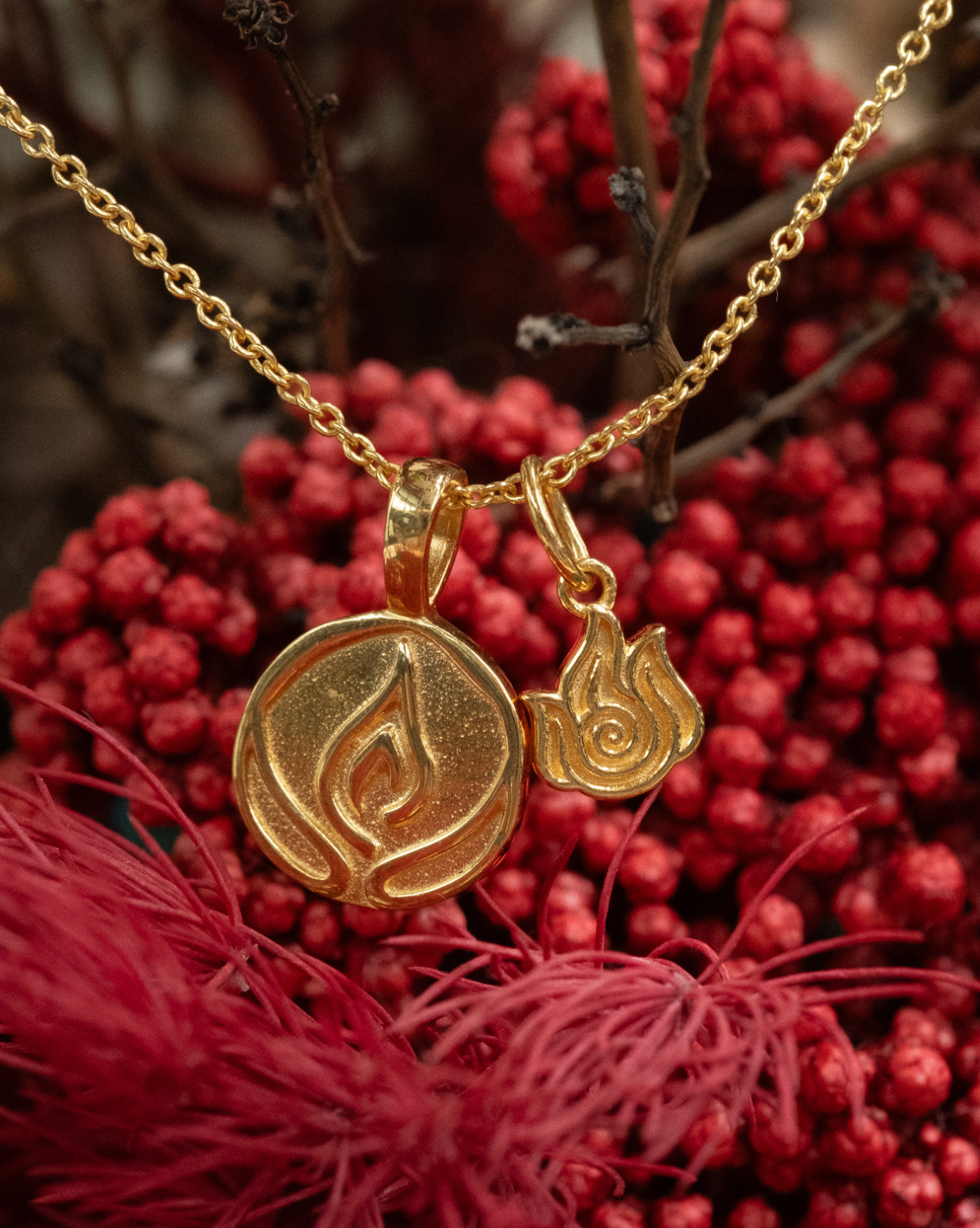 Solid Gold Firebender Charm