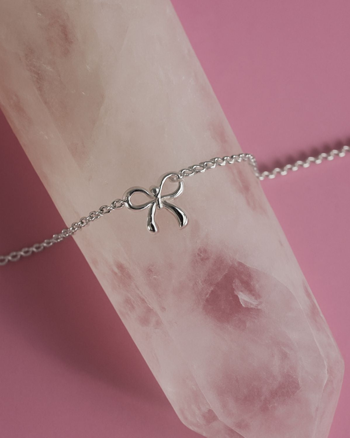 Dainty Bow Bracelet - Sterling Silver