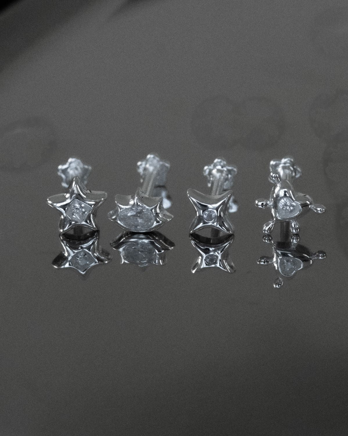 Mila Shapes Earrings Set - Sterling Silver