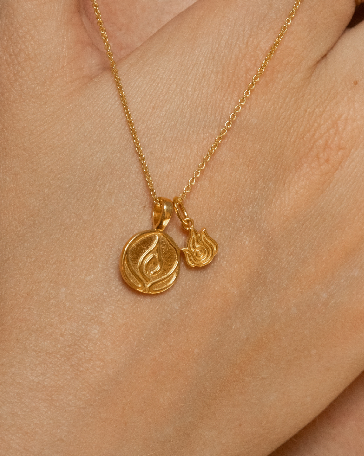 Solid Gold Firebender Charm
