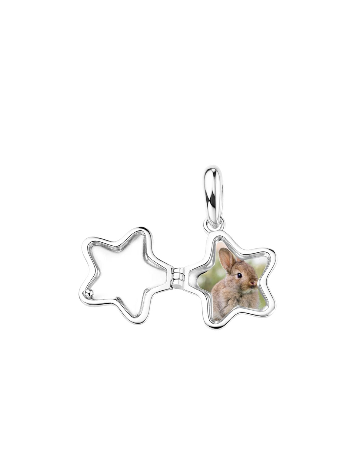 Polly’s Star Engravable Locket Necklace - Sterling Silver
