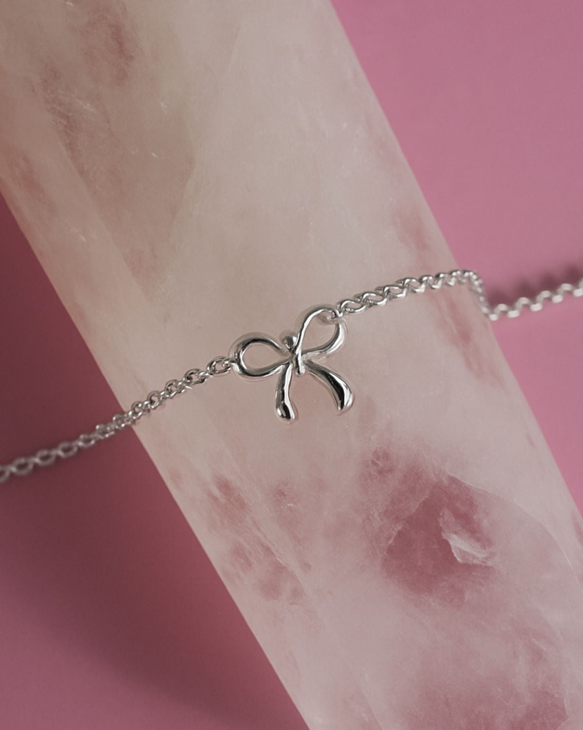 Dainty Bow Bracelet - Sterling Silver