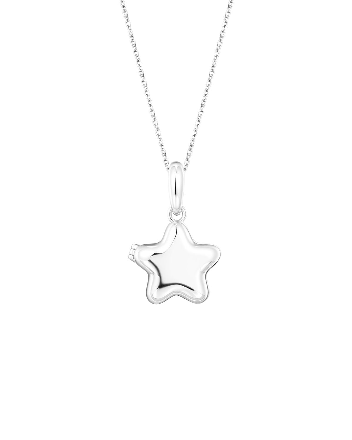 Polly’s Star Engravable Locket Necklace - Sterling Silver