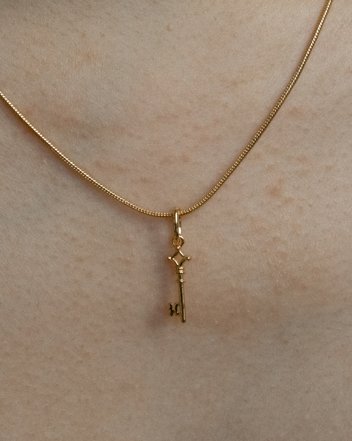 Solid Gold Eren’s Key Necklace