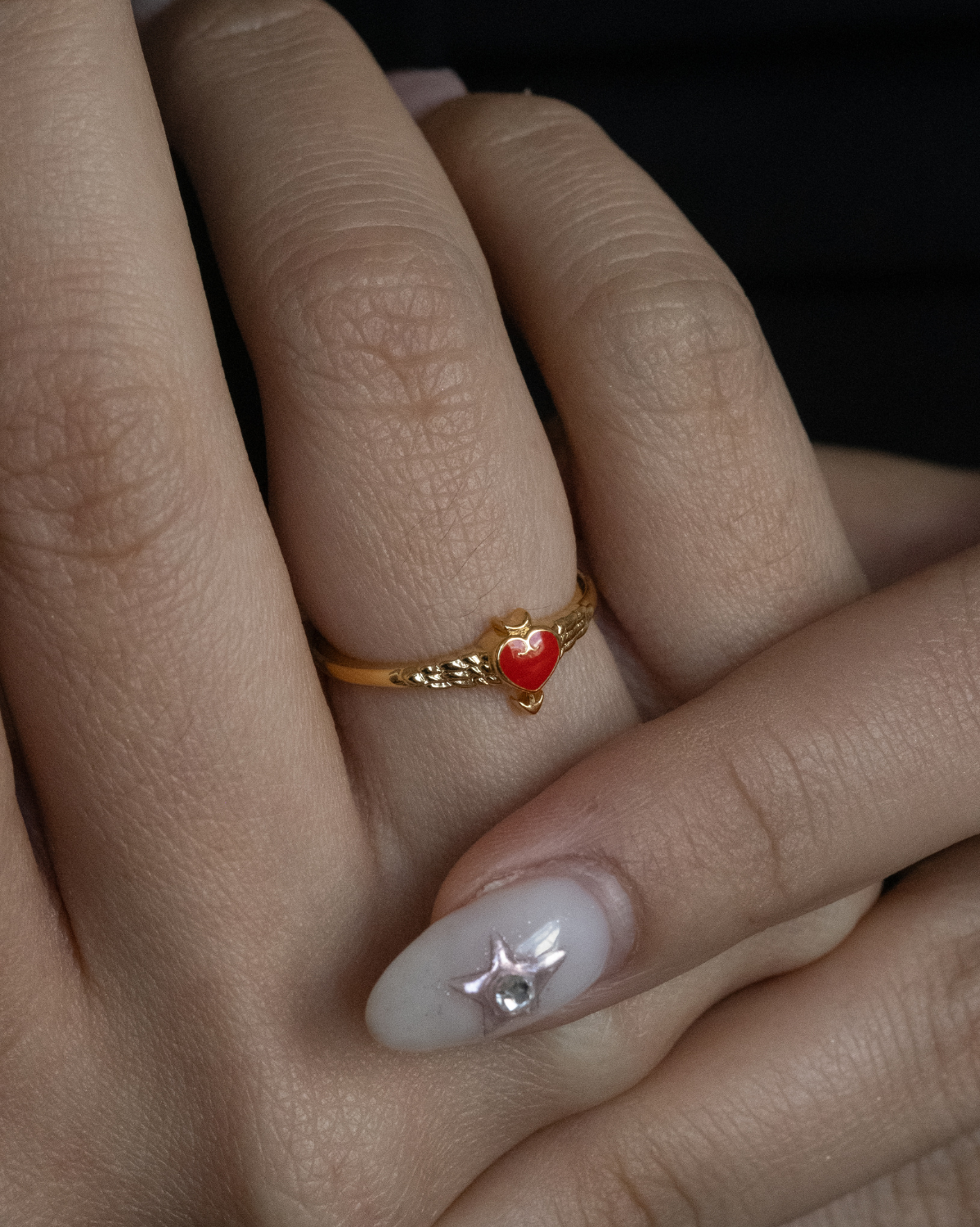 Solid Gold Guardian’s Heart Ring