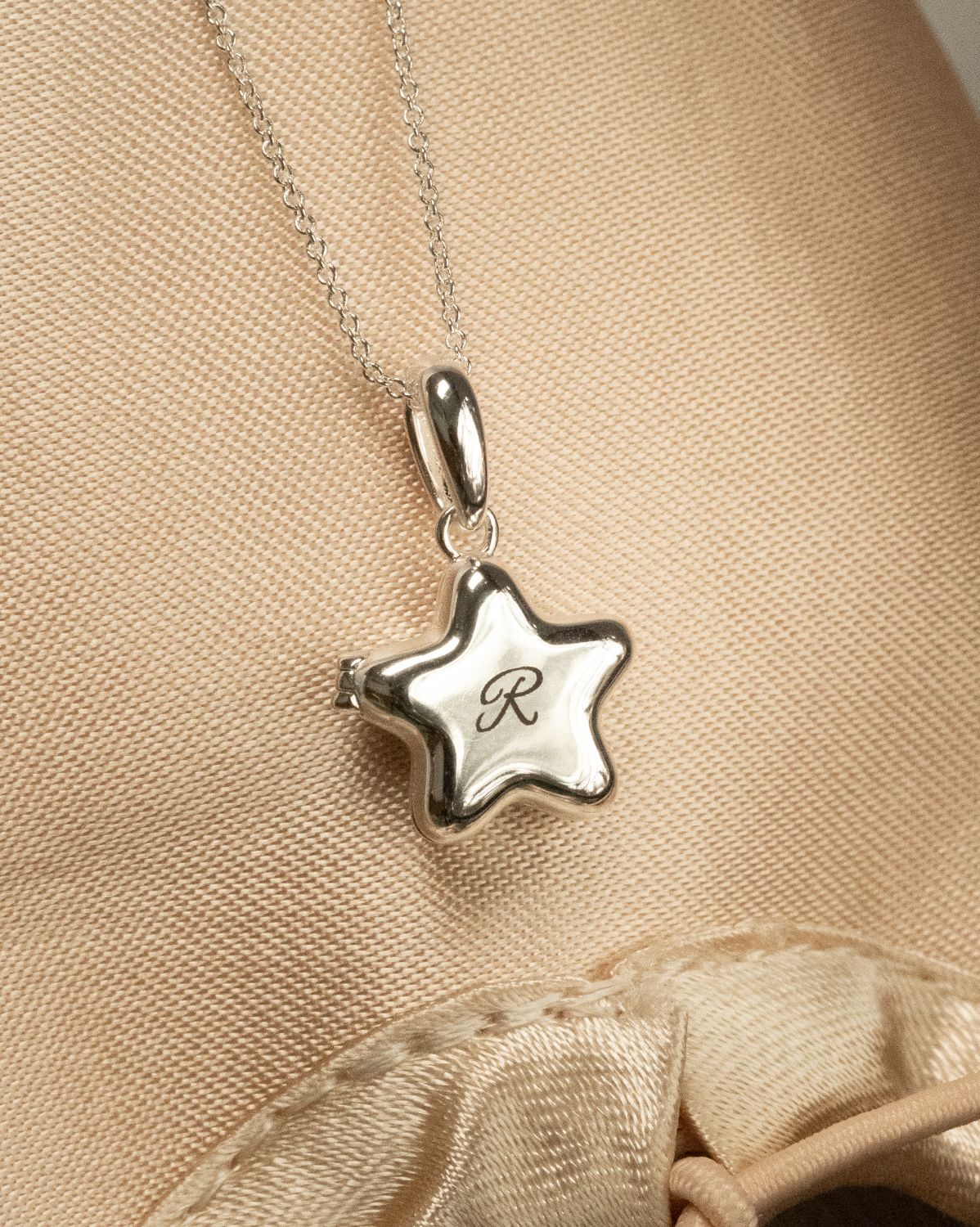 Polly’s Star Engravable Locket Necklace - Sterling Silver