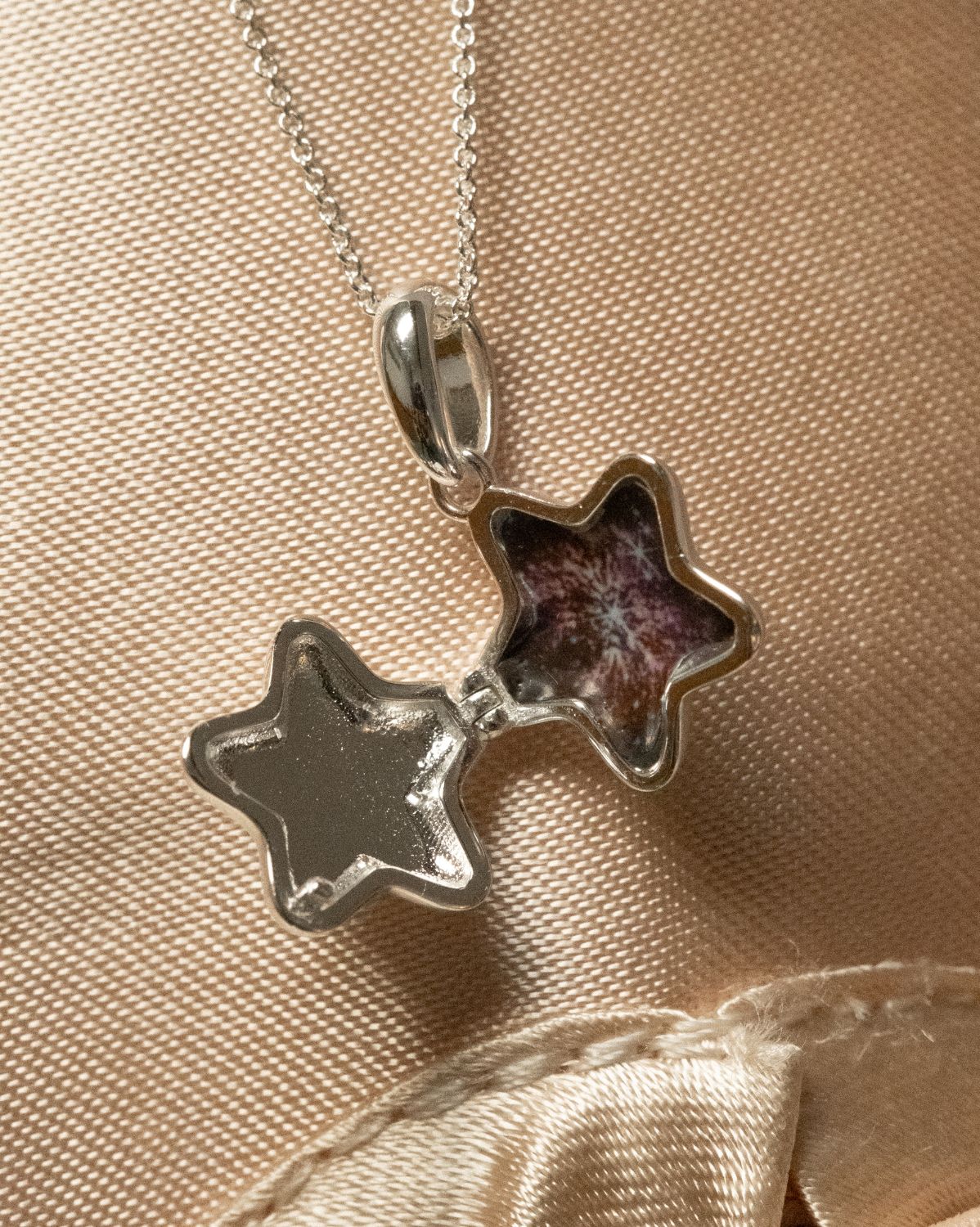 Polly’s Star Engravable Locket Necklace - Sterling Silver