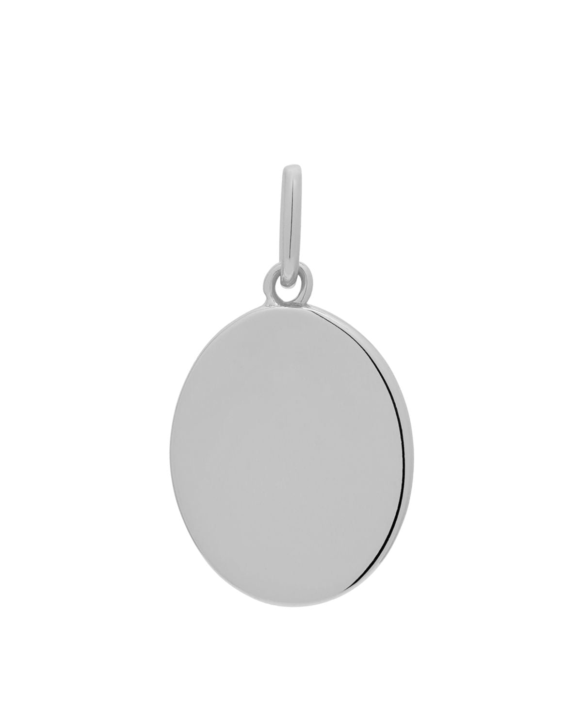 Custom Engraved Oval Pendant - Sterling Silver