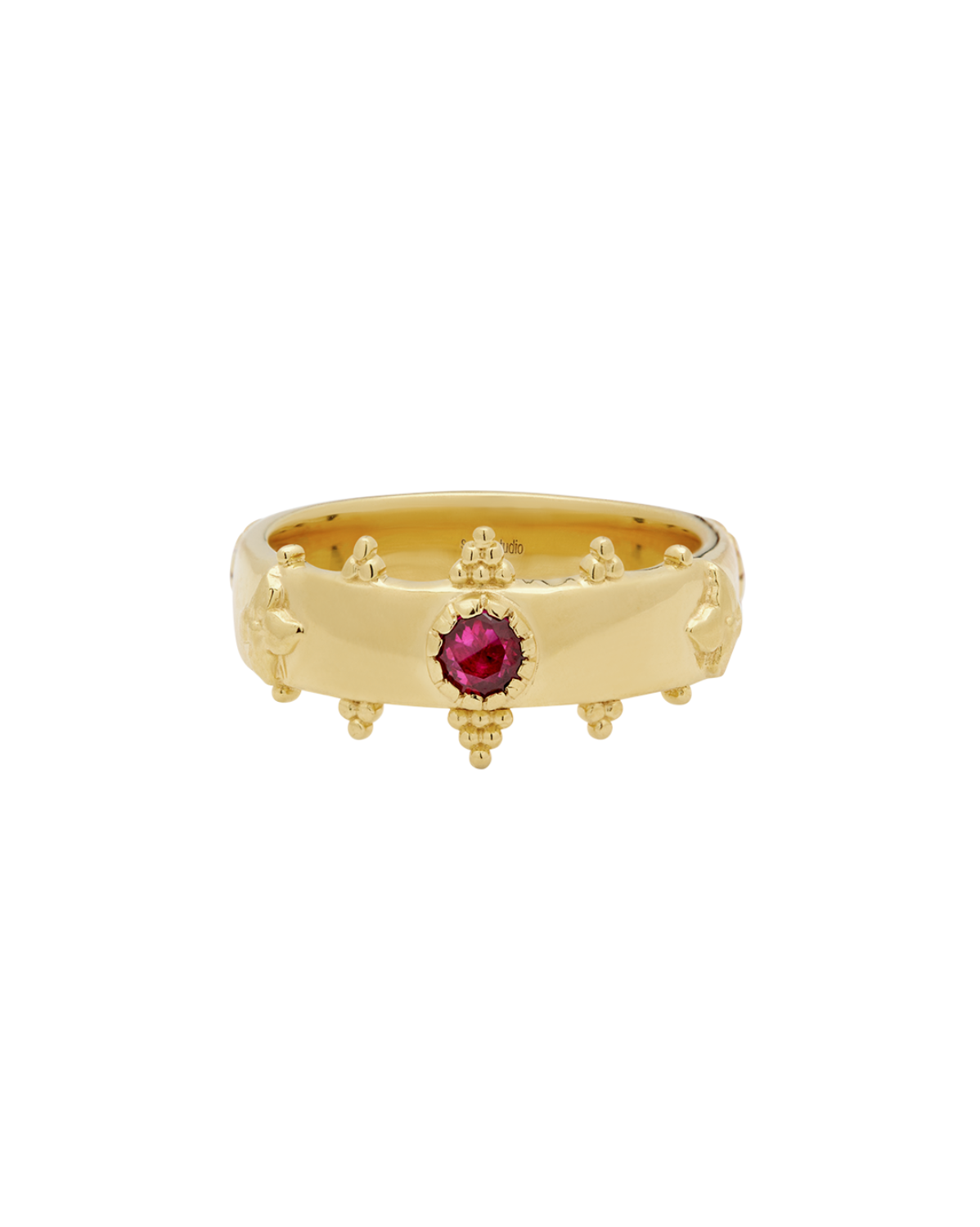 Solid Gold Howl Crown Ring