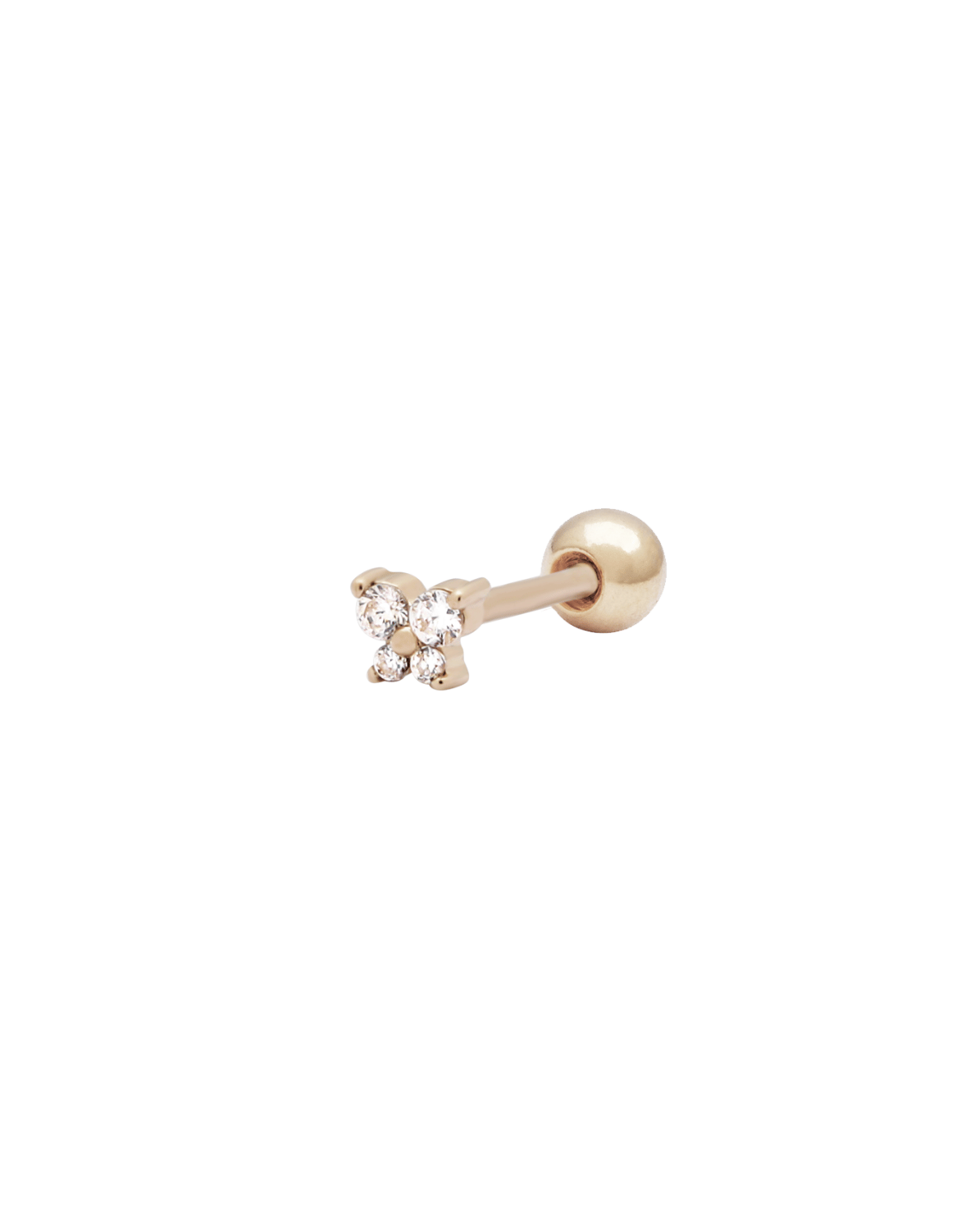 9K Solid Gold Cho Butterfly Single Stud