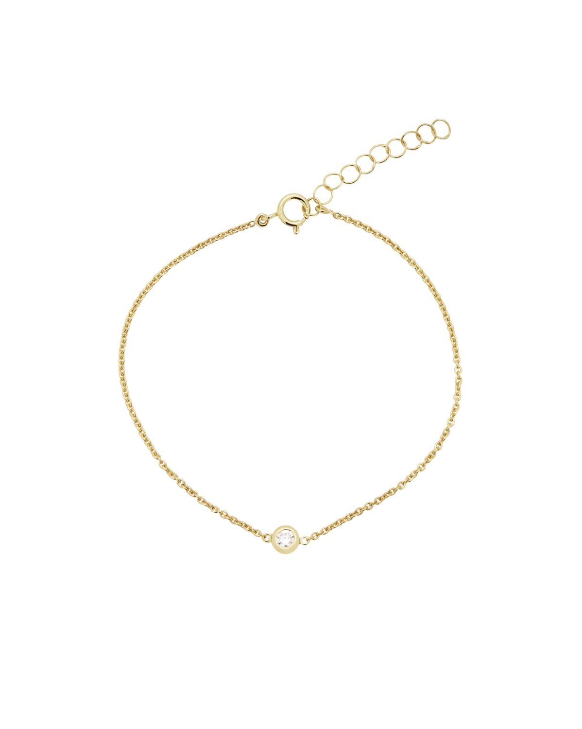 Aarre Bezel Diamond Solid Gold Bracelet