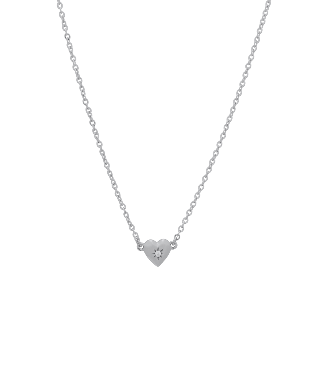 Amour Heart Necklace - Sterling Silver