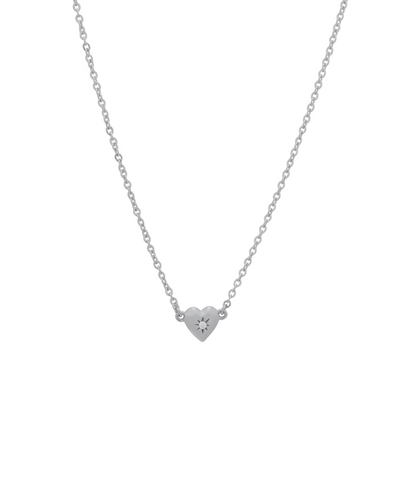 Amour Heart Necklace - Sterling Silver