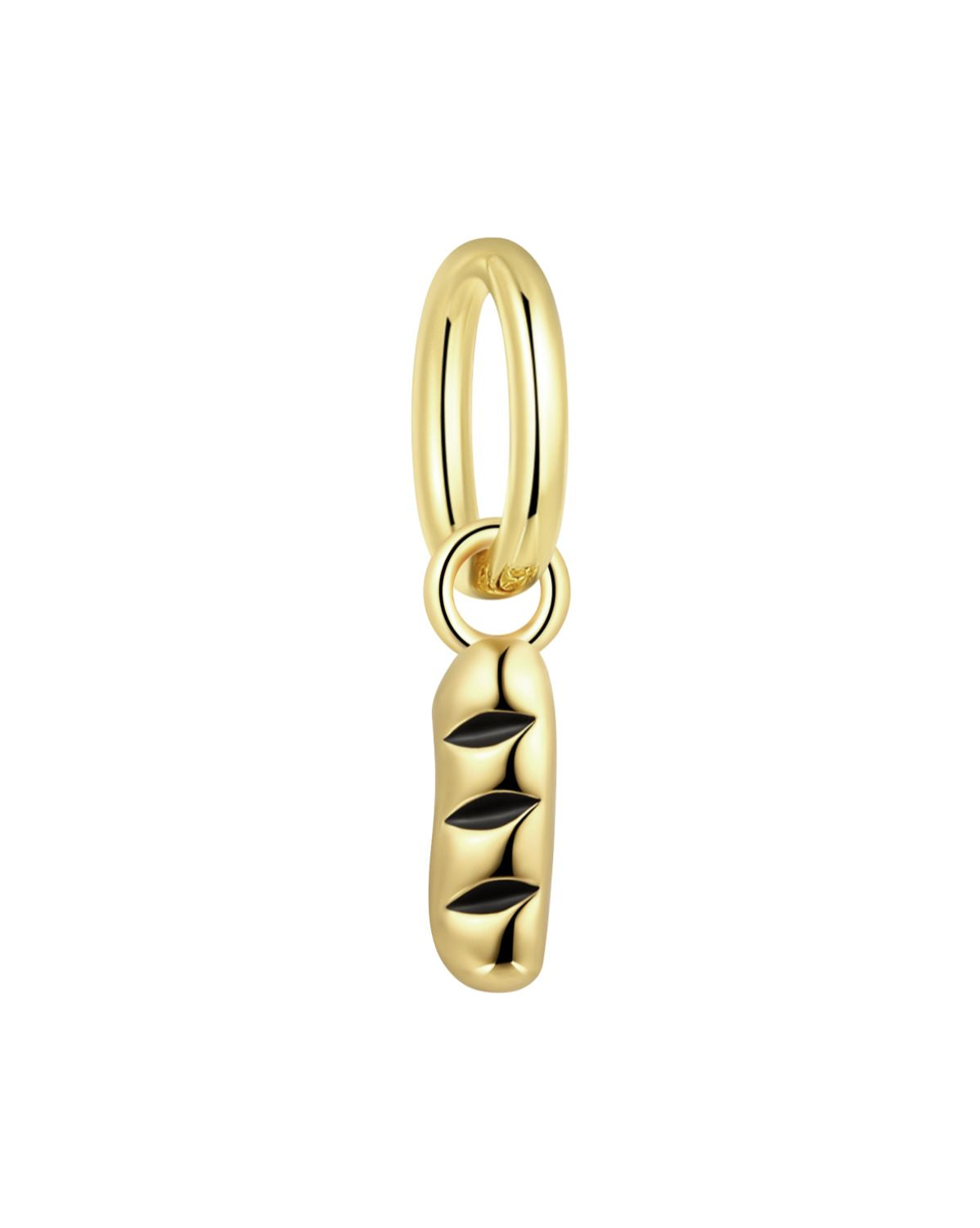 Solid Gold Baguette Charm
