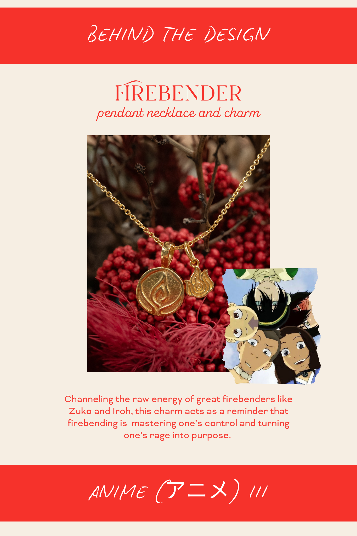 Solid Gold Firebender Charm