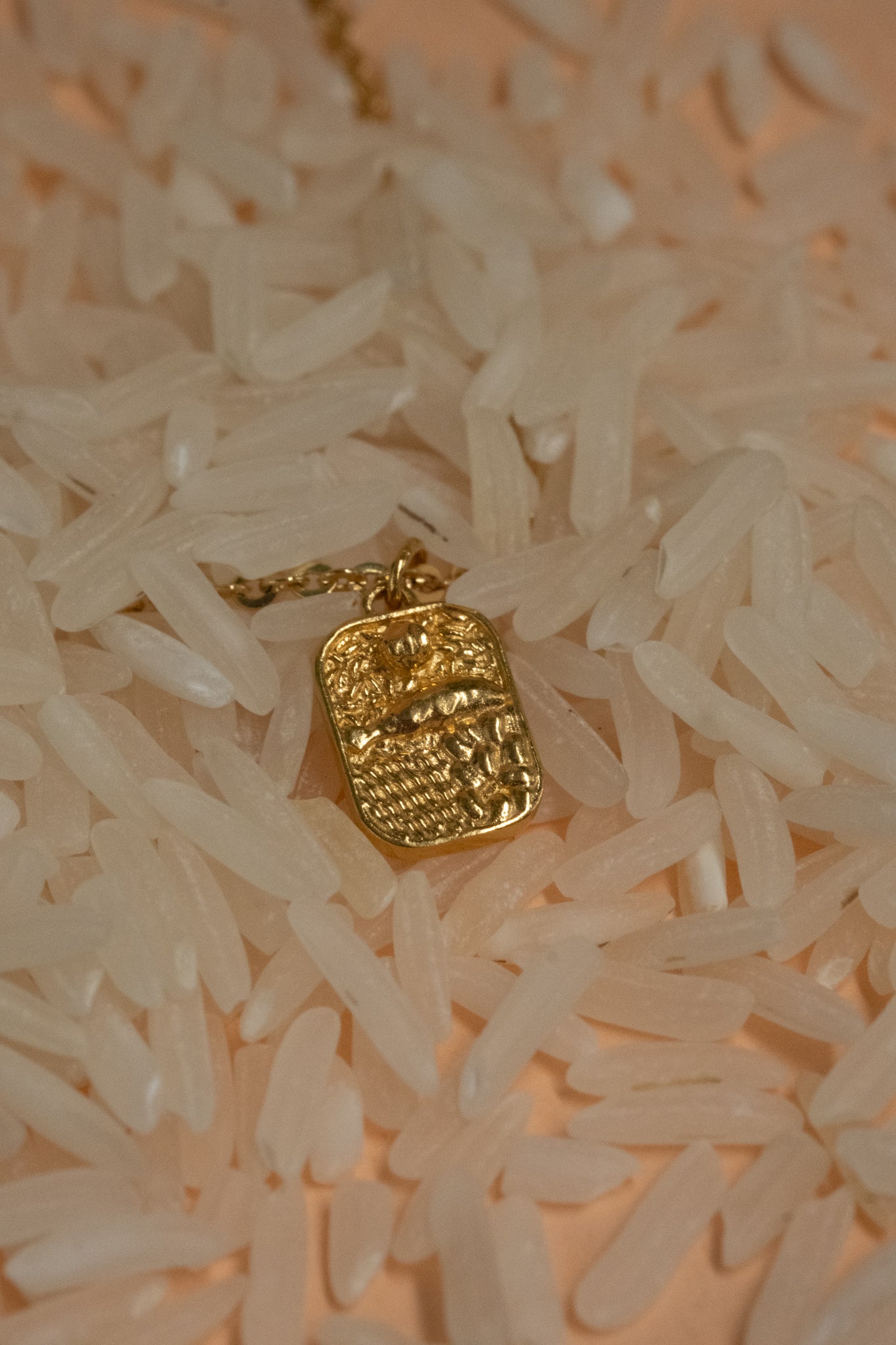 Solid Gold Mei’s Bento Box Pendant