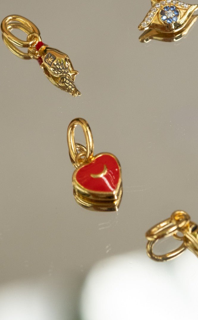 Solid Gold Sailor Moon Heart Charm