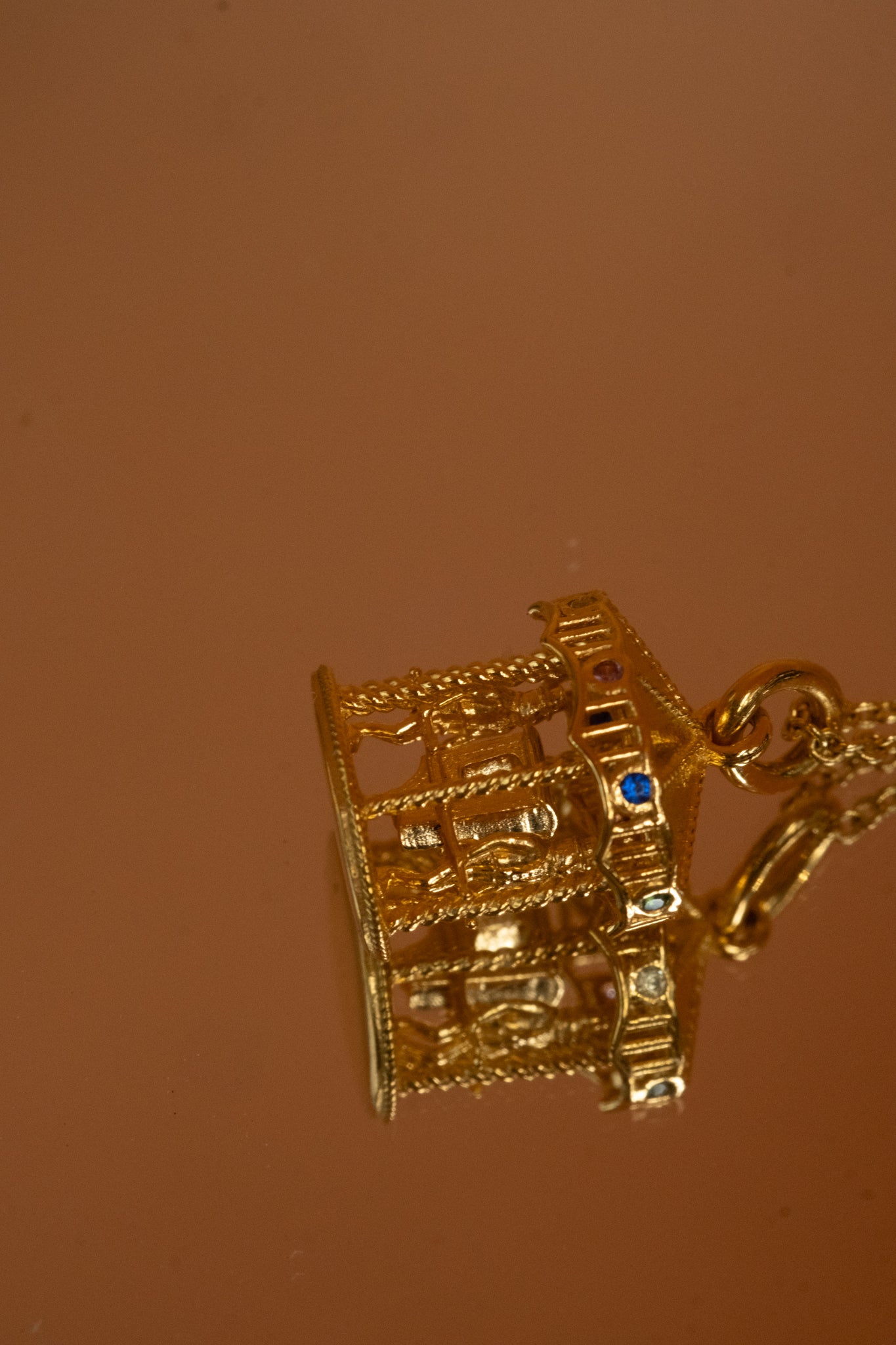 Solid Gold Merry Go Round Pendant