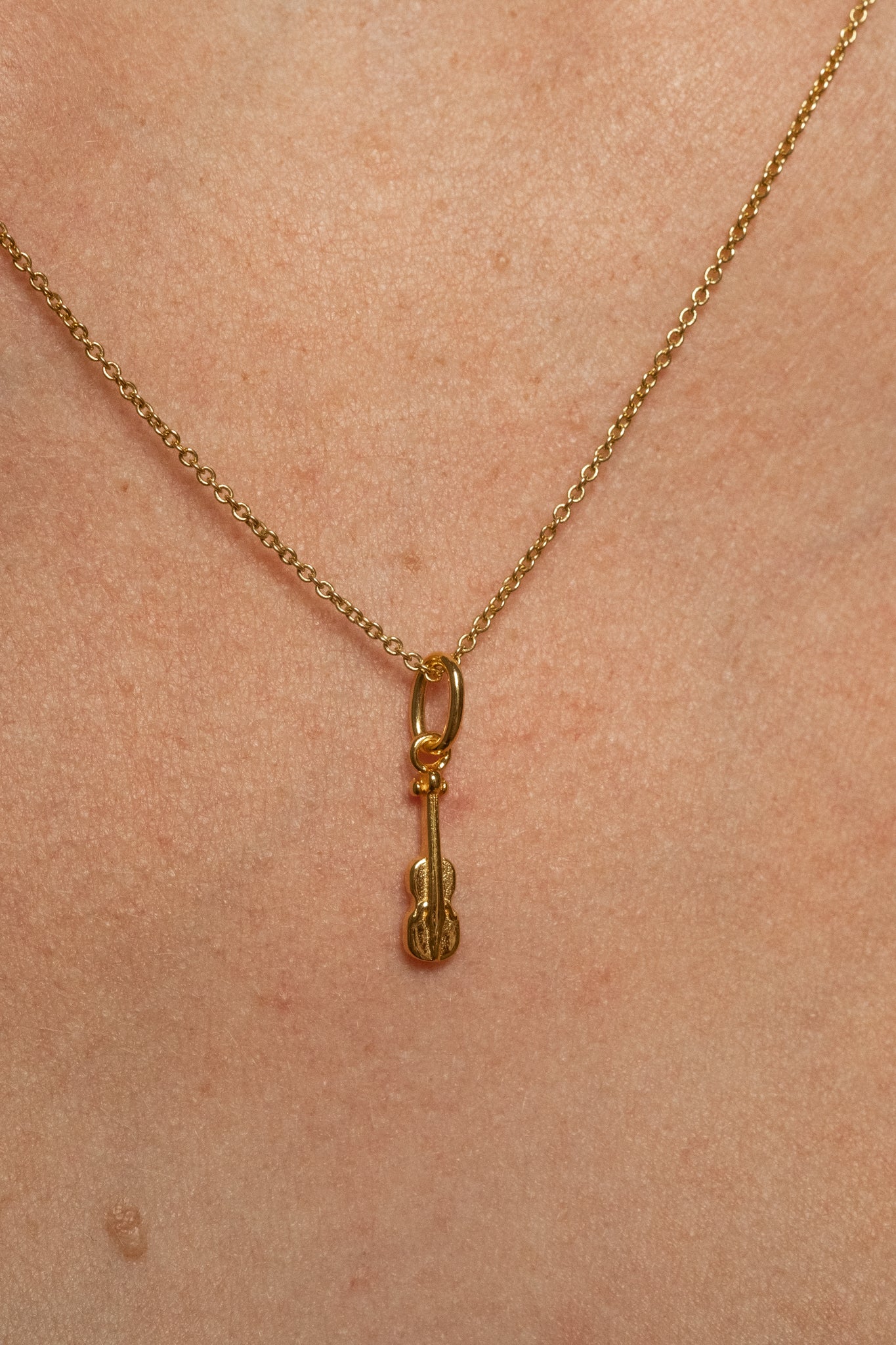Solid Gold Violin Charm