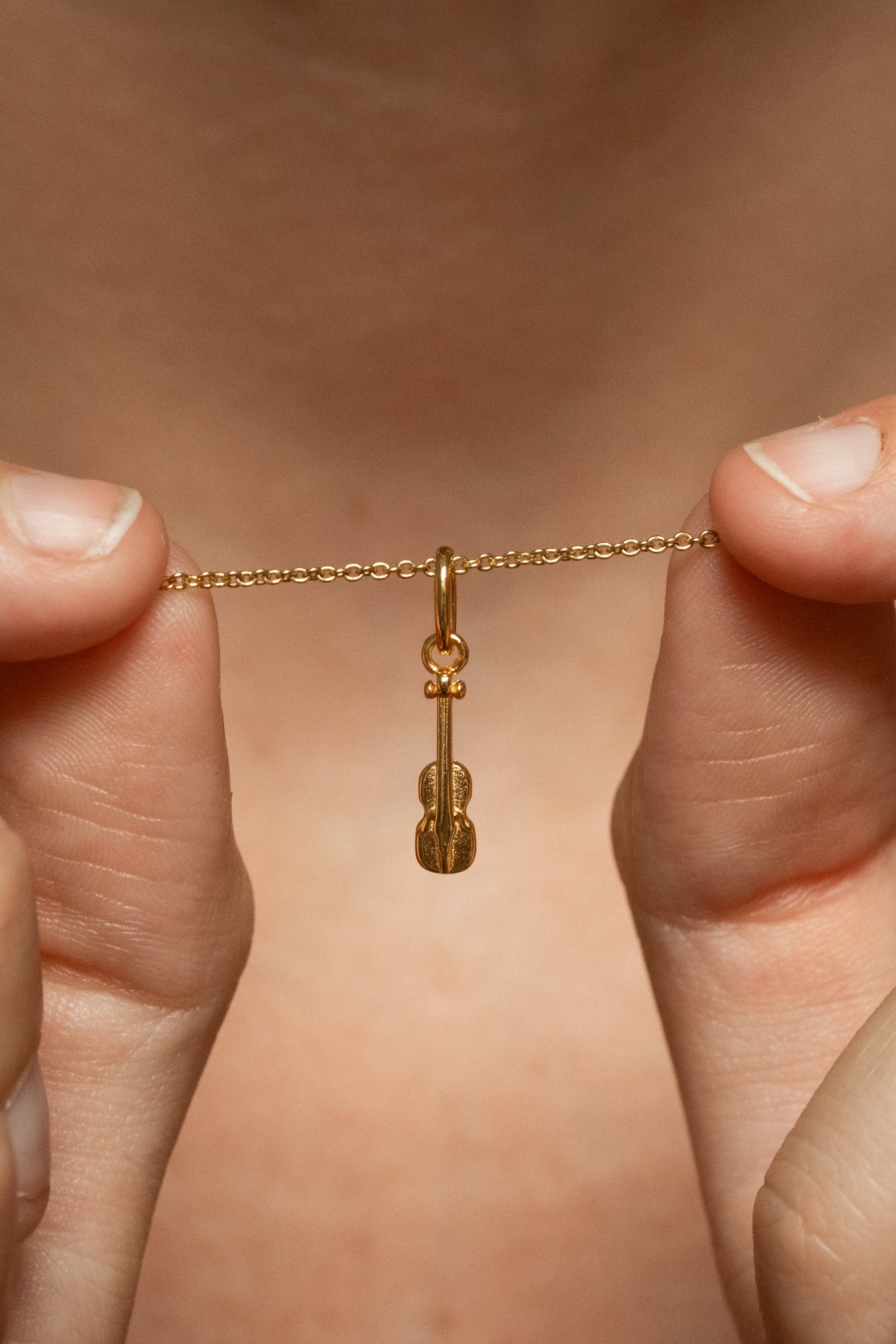 Solid Gold Violin Charm