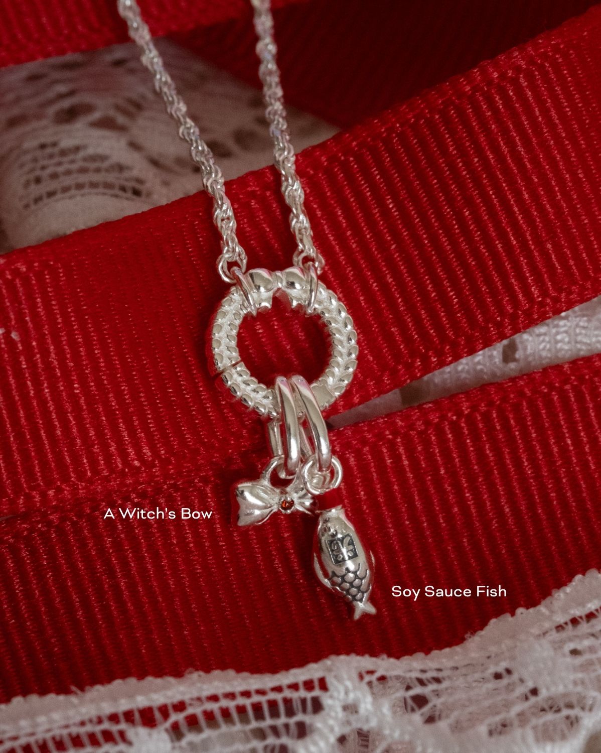 Kiki Carabiner Necklace - Sterling Silver (Build Your Own)