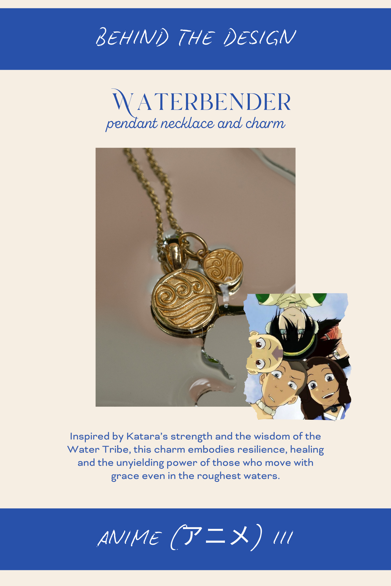 Solid Gold Waterbender Charm