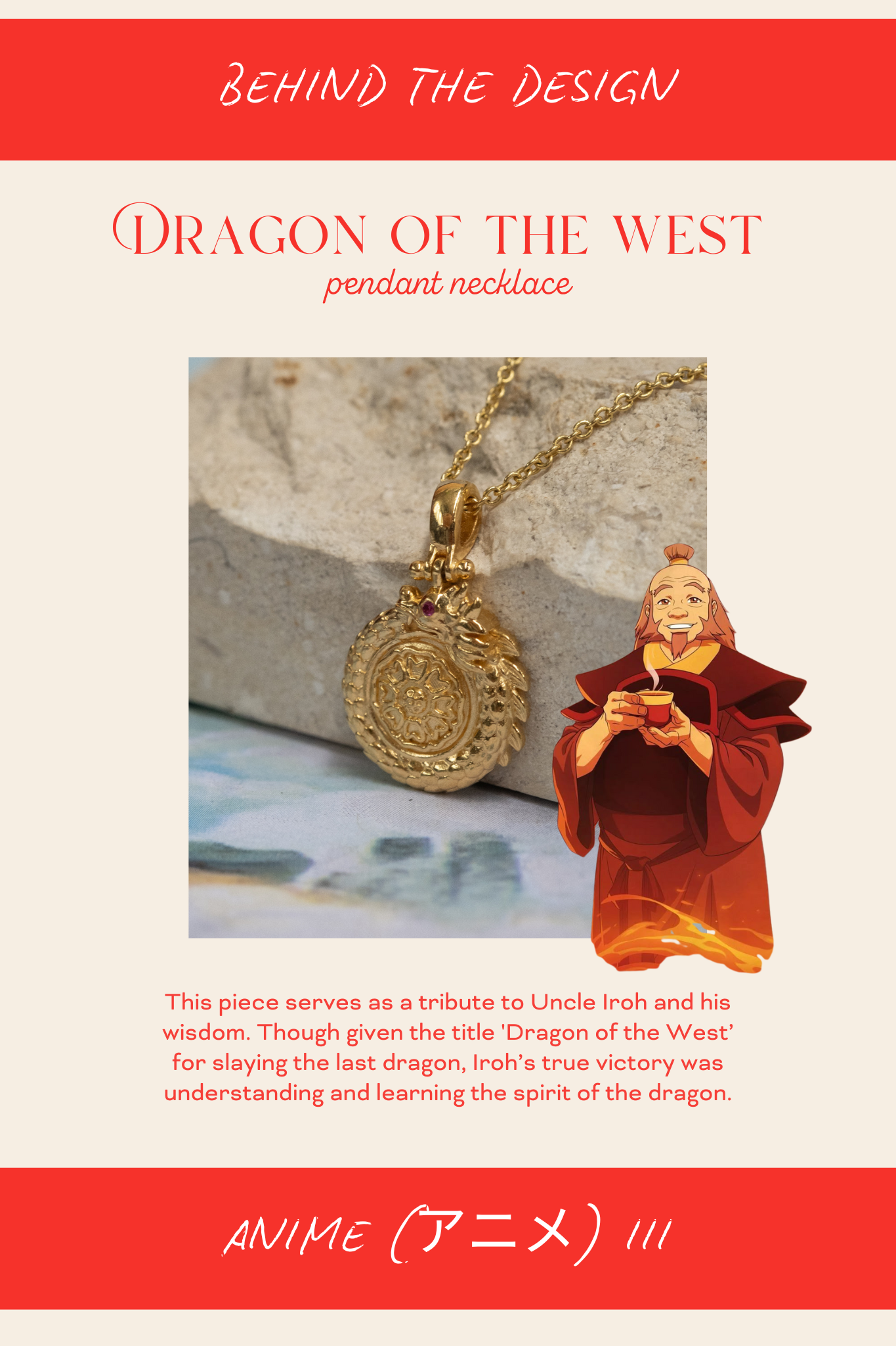 Solid Gold Dragon Of The West Necklace