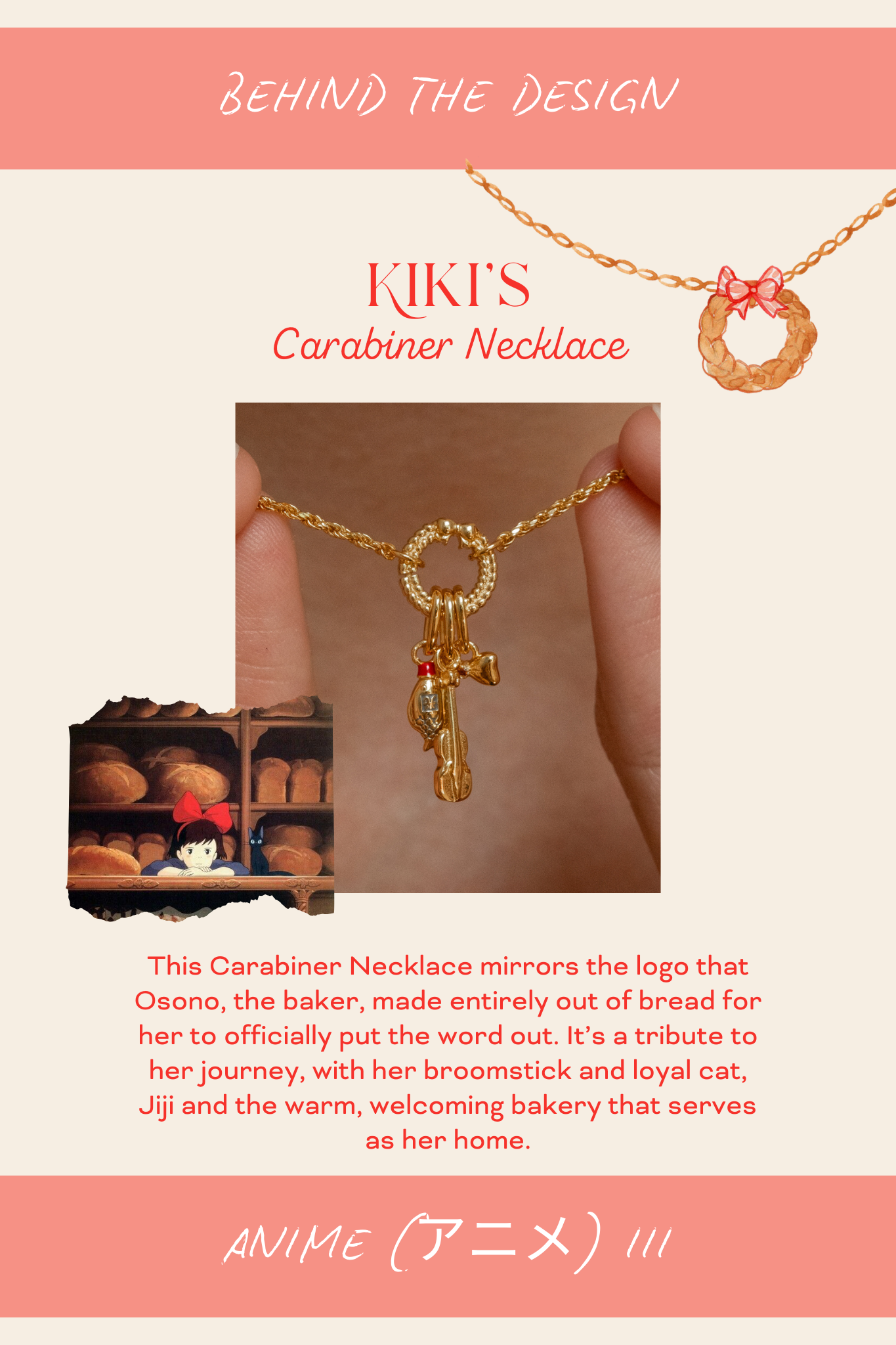 Kiki Carabiner Necklace - Sterling Silver (Build Your Own)