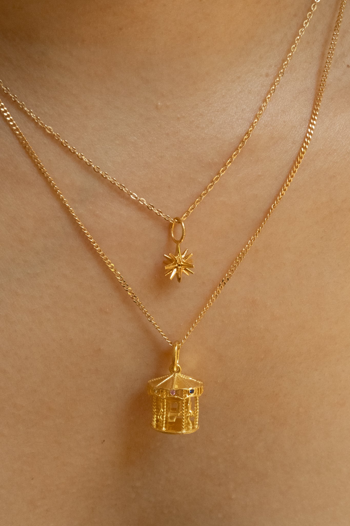Solid Gold Merry Go Round Pendant
