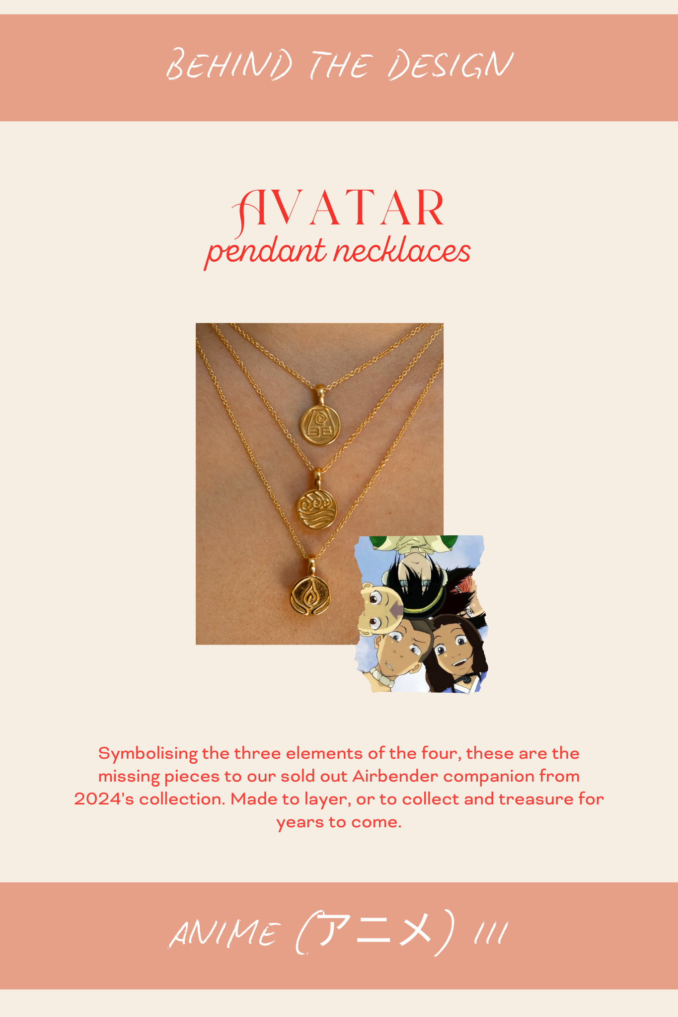 Solid Gold Firebender Pendant Necklace