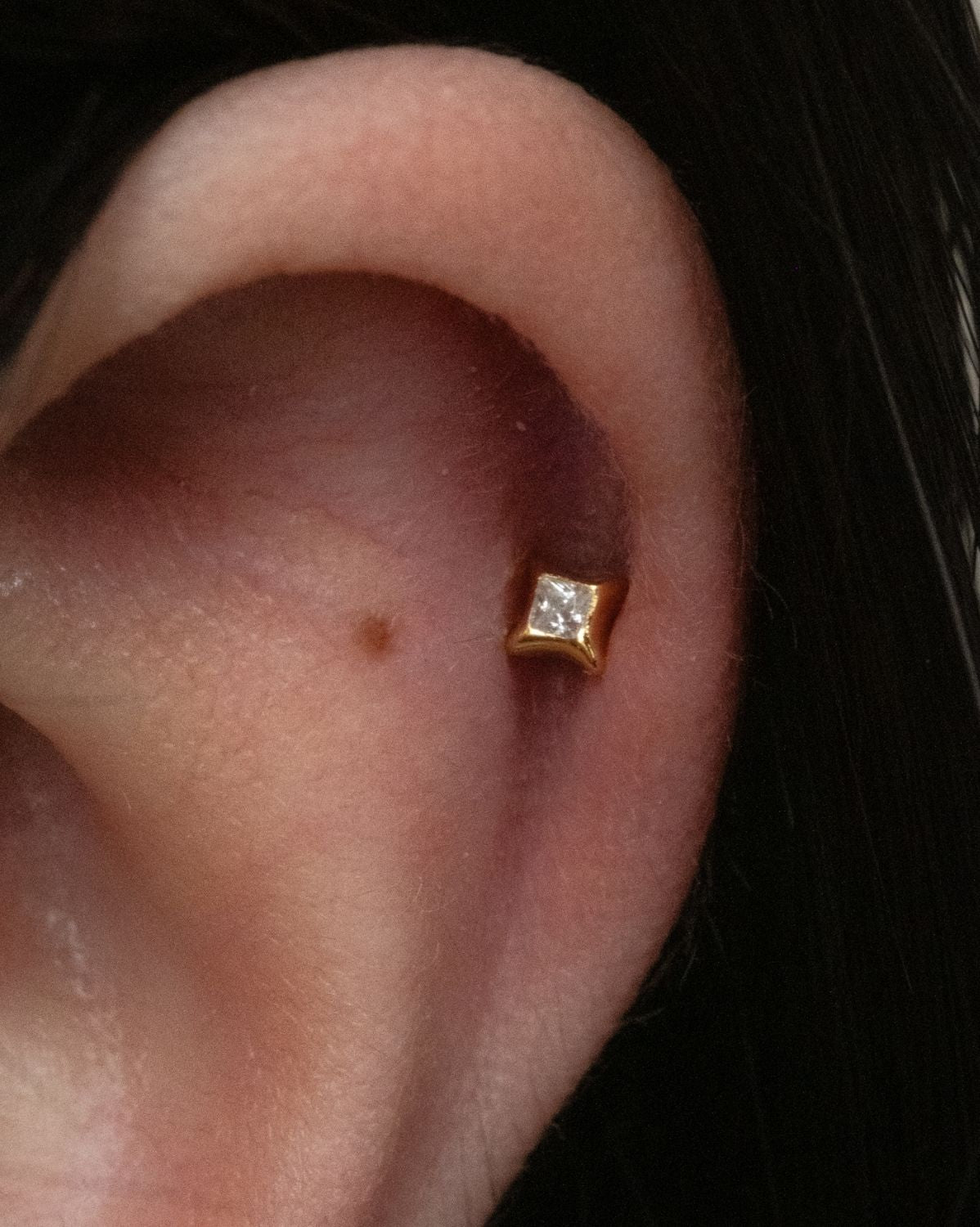 Solid Gold Diamond Sparkle Studs