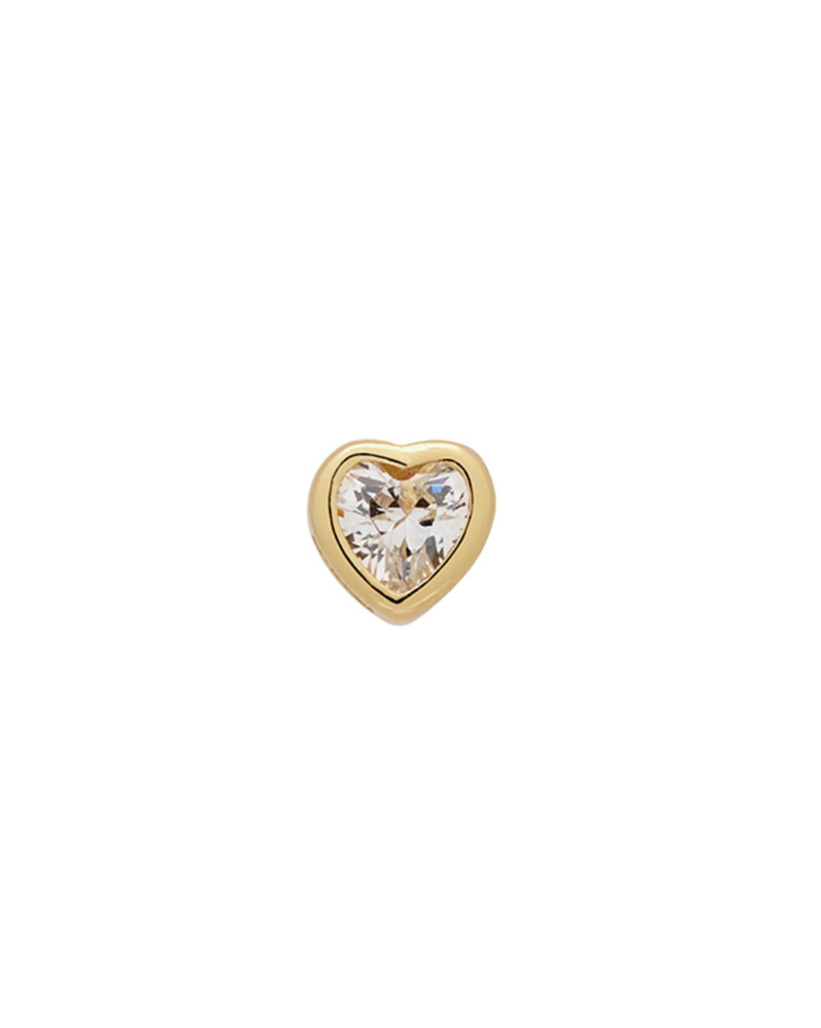 Bezel Heart Stud