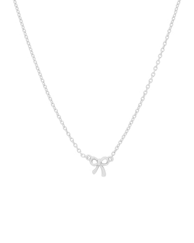 Dainty Bow Choker Necklace - Sterling Silver