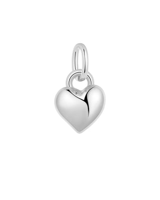 Bubble Heart Charm - Sterling Silver