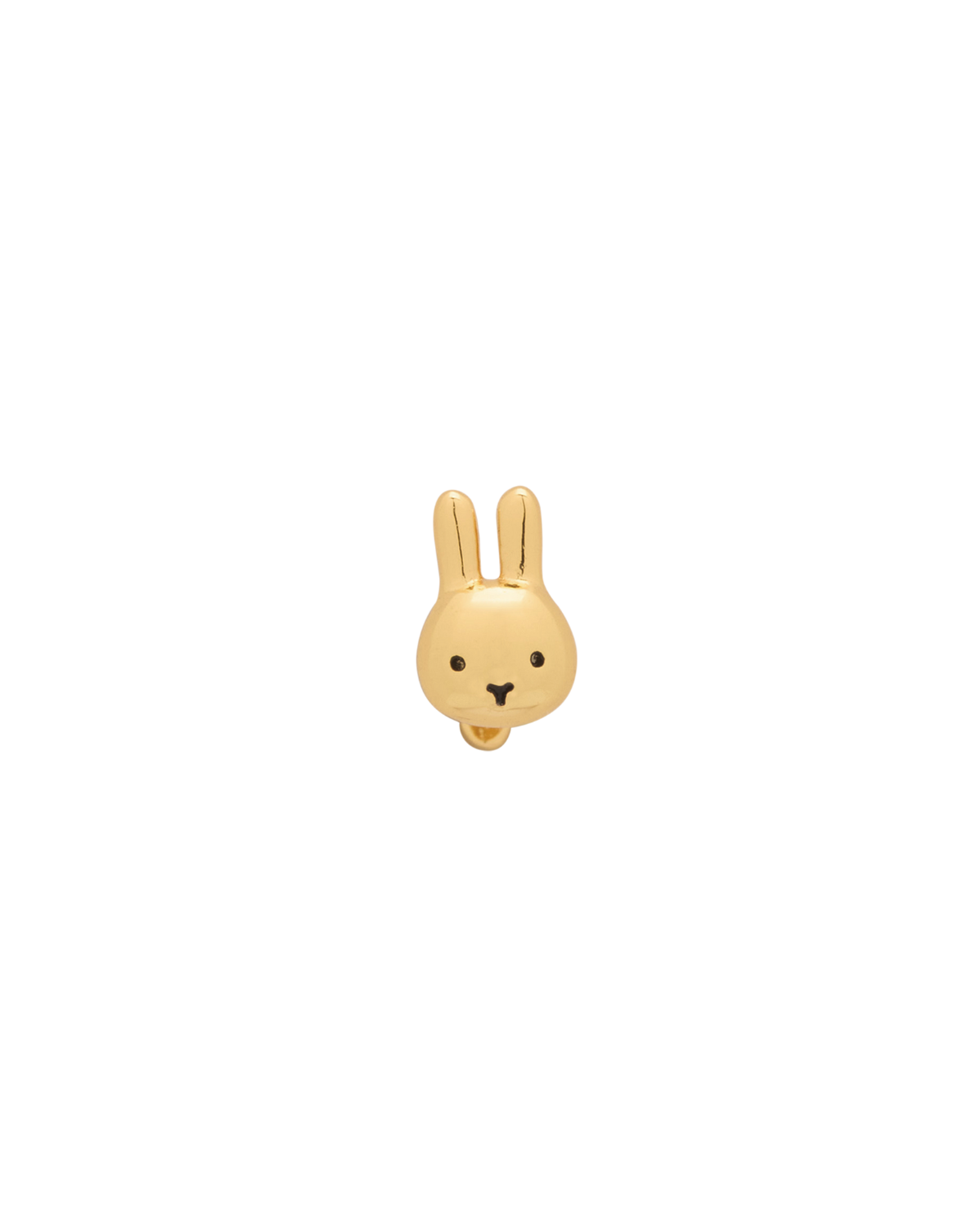 14K Solid Gold Bunny Piercing Stud