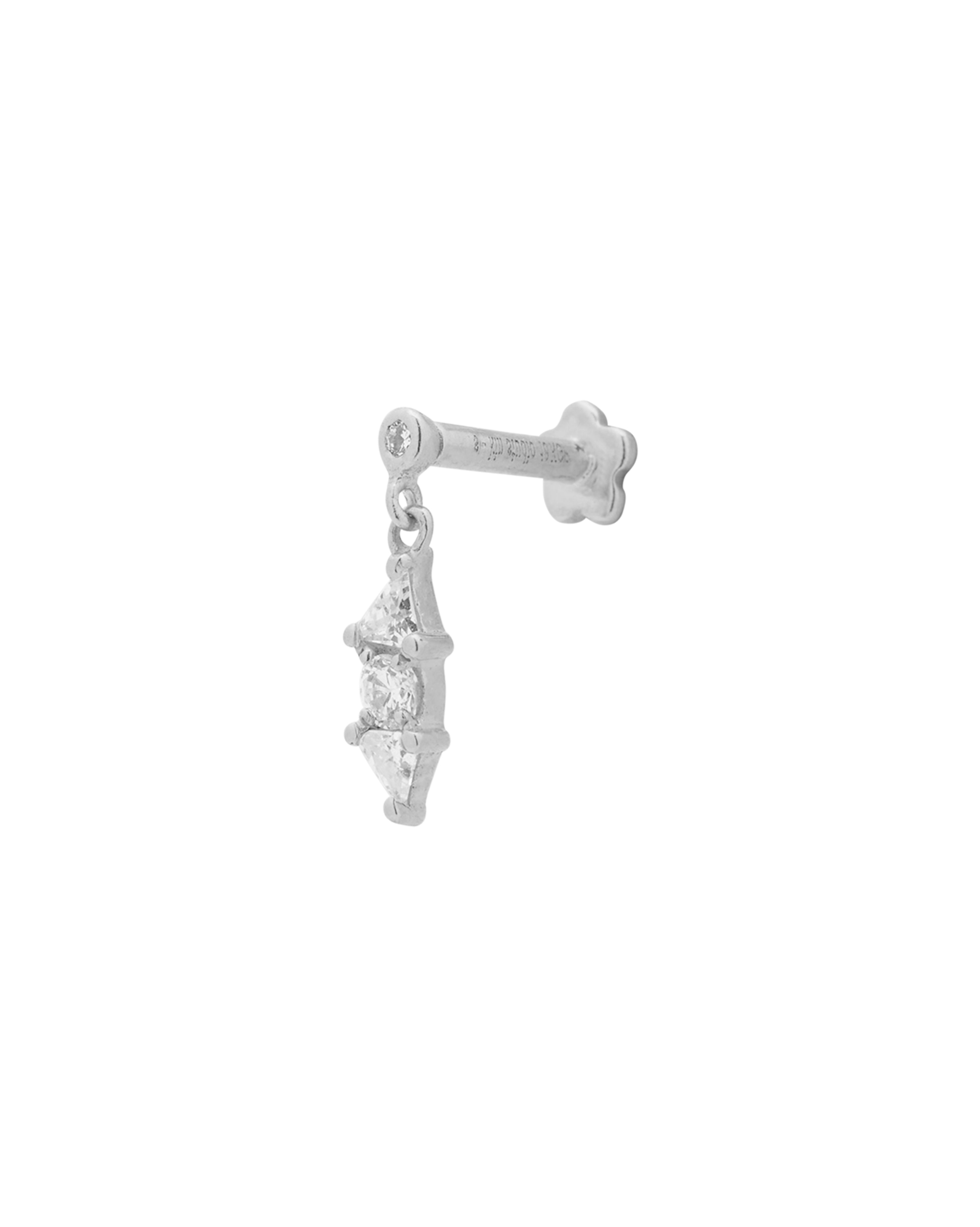 Charlotte Dangle Piercing Stud - Sterling Silver