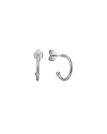 Charm Hoops - Sterling Silver