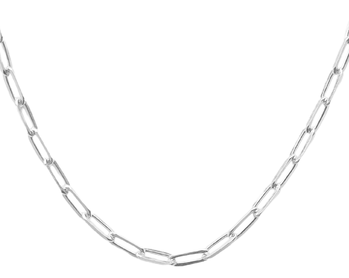 Chunky Paperclip Chain Necklace Sterling Silver S kin Studio