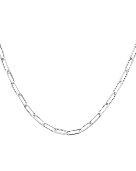 Chunky Paperclip Chain Necklace Sterling Silver S kin Studio