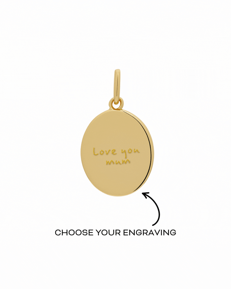 Custom Engraved Oval Pendant