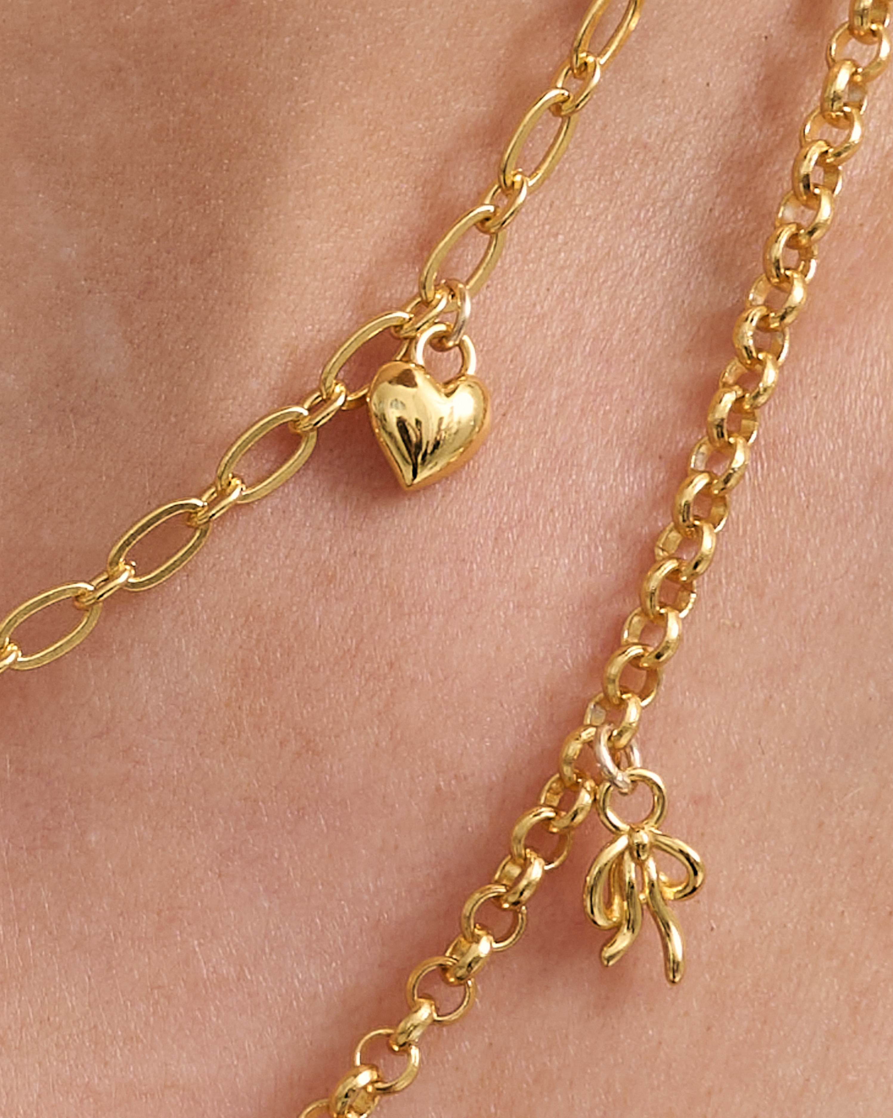 Ribbon Bow Solid Gold Pendant