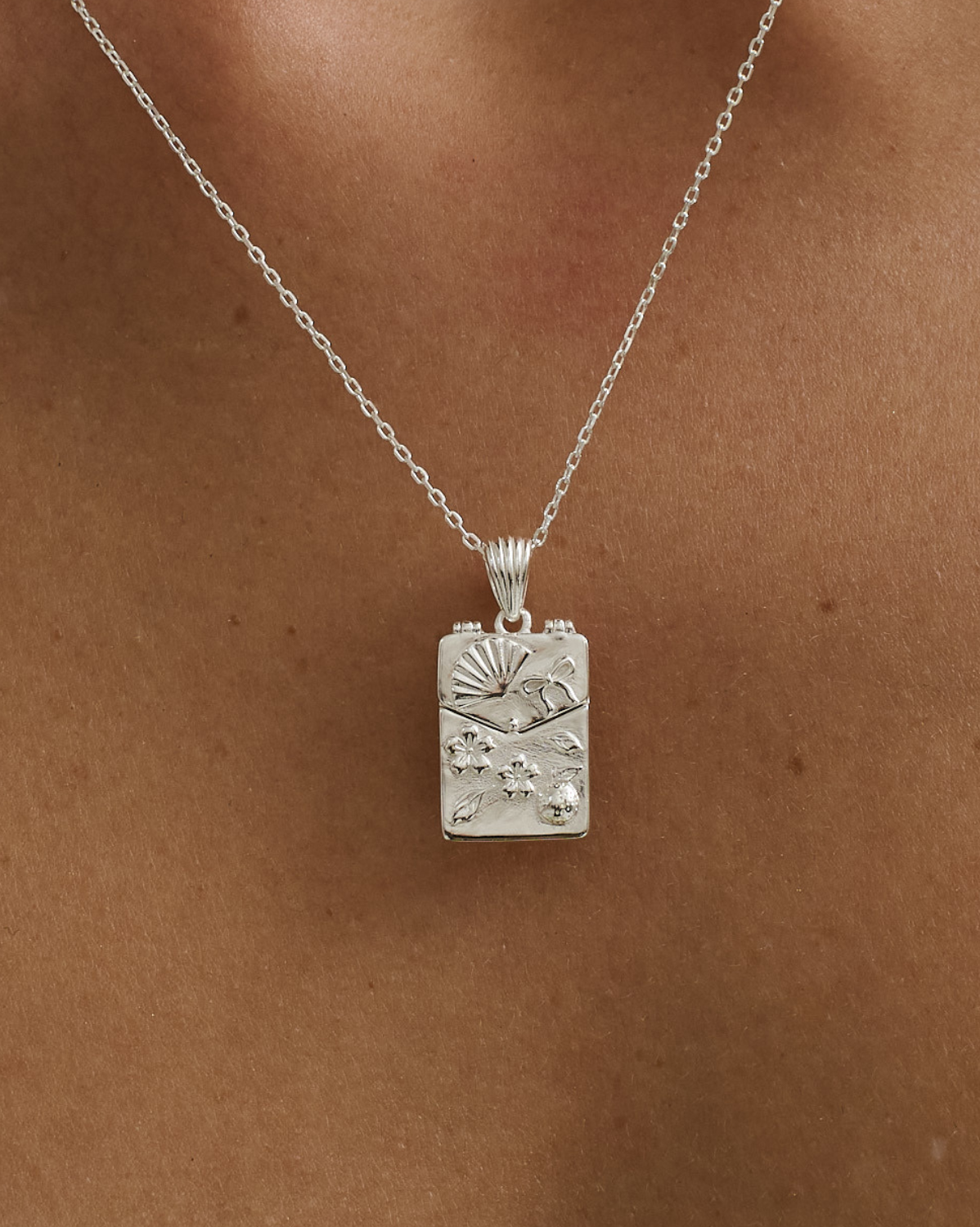 Always Lucky Red Pocket Necklace - Sterling Silver
