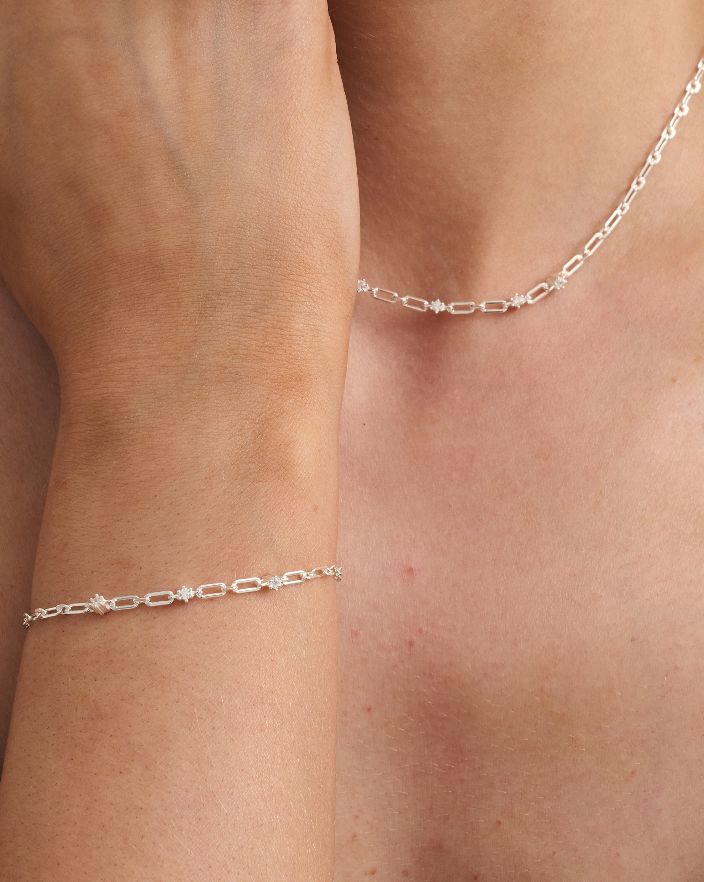 Satellite Paperclip Necklace - Sterling Silver